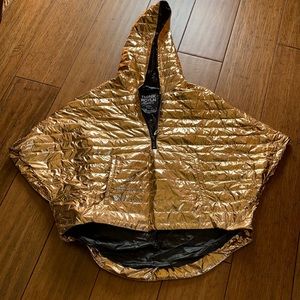 Cropped down hoodie. ROSEGOLD